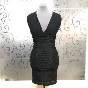 NWOT- ARDEN B- Black & Mesh beaded dress